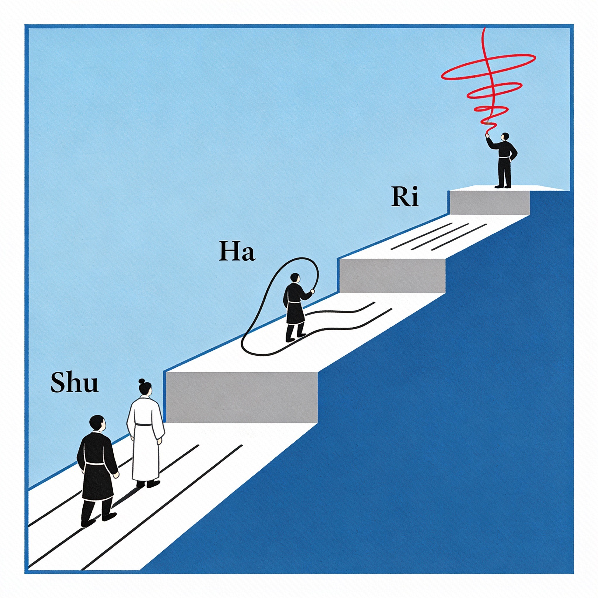 Shu Ha Ri, apprendre, désapprendre, réapprendre
